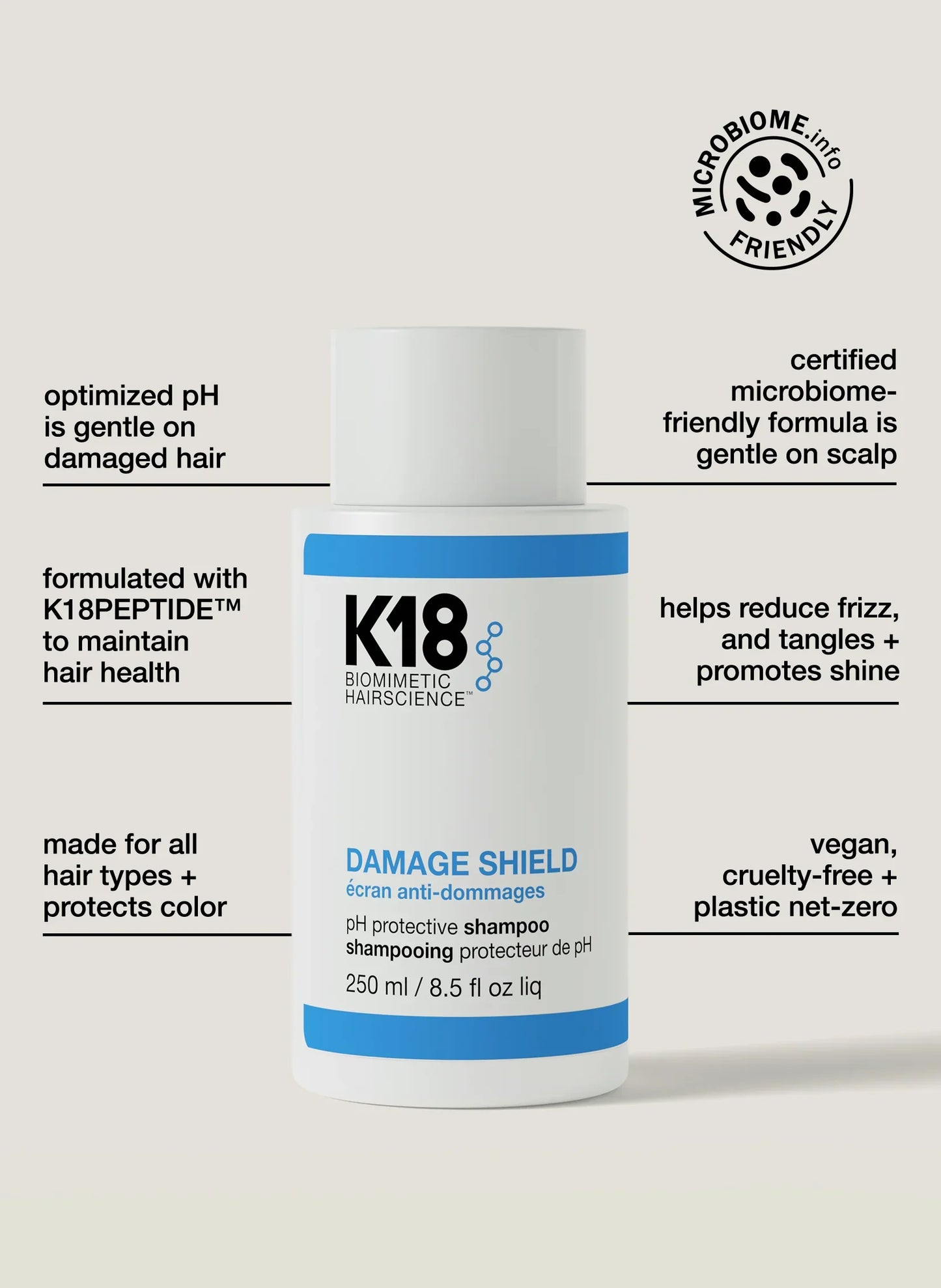 K18 PEPTIDE™ DAMAGE SHIELD pH shampoo