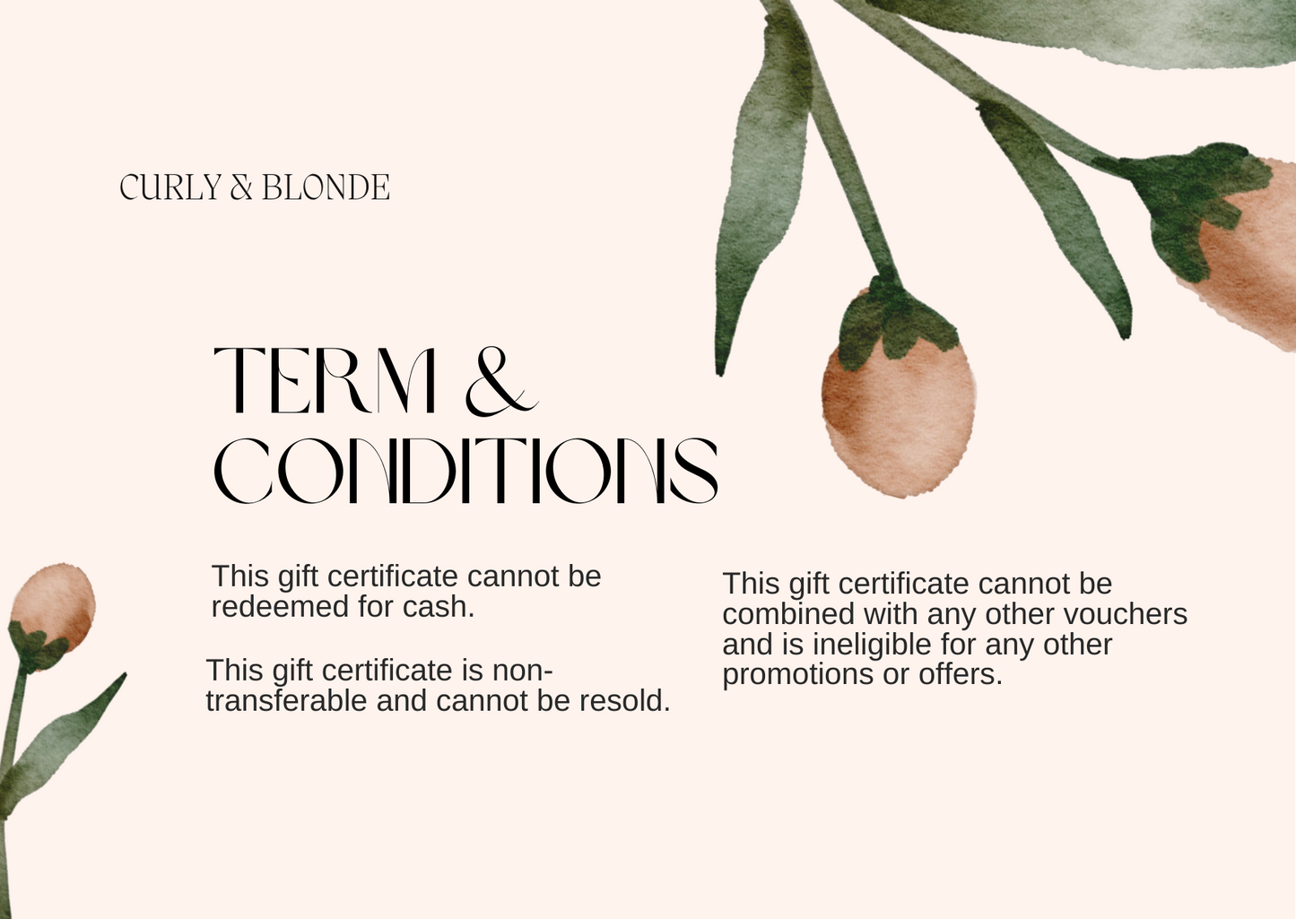 Curly & Blonde Gift Card