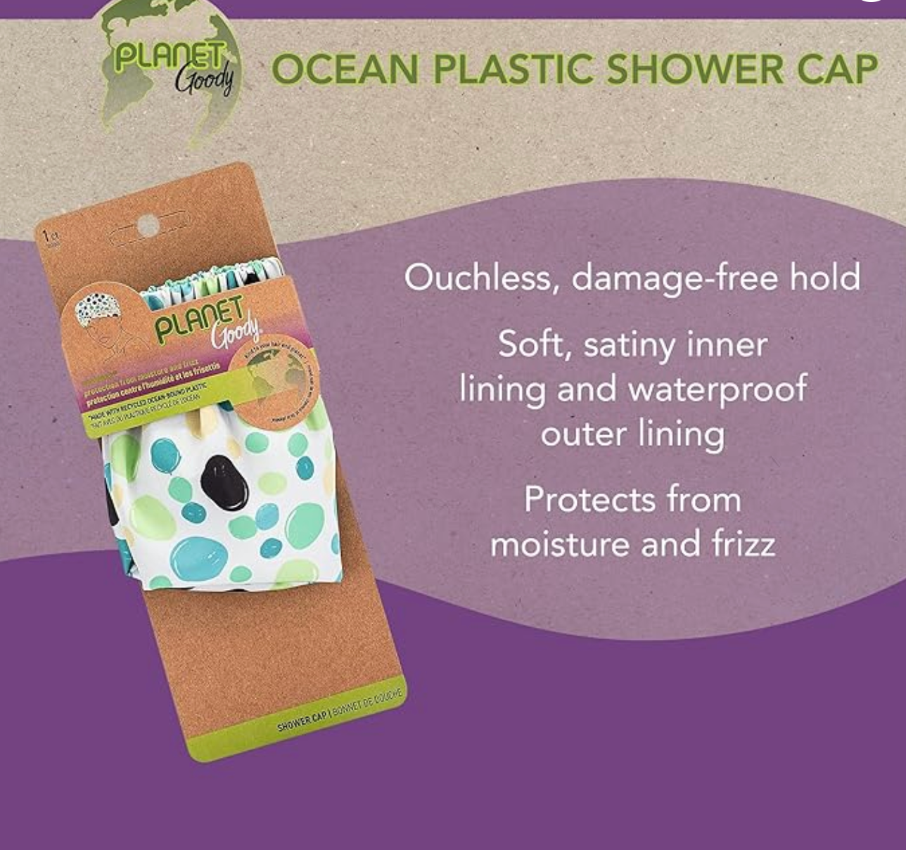 Planet Goody Ocean Plastic Shower Cap