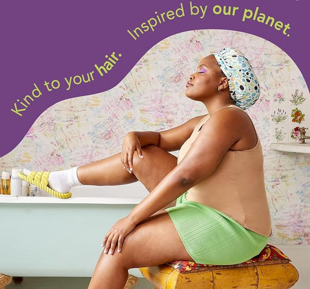 Planet Goody Ocean Plastic Shower Cap